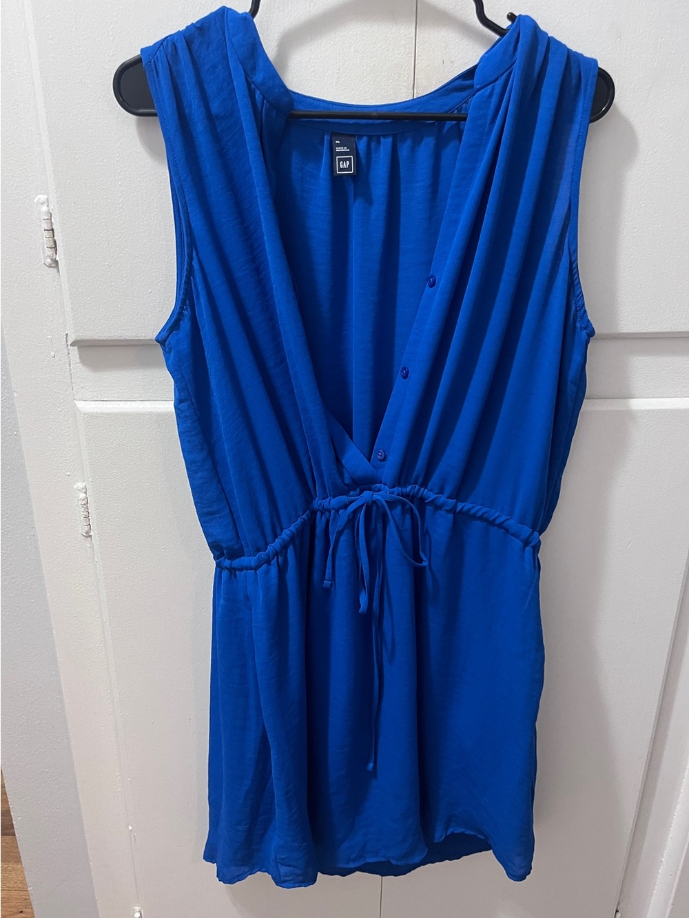 GAP Bright Blue Women's Sleeveless V-Neck Dress. XL